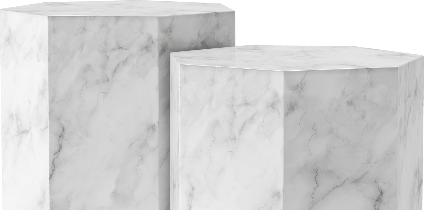 Marble podium 3d realistic render